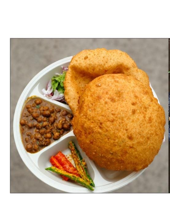 Chole Bhature thali